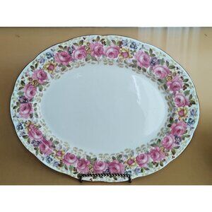Royal Albert Bone China Oval Serving Platter 13" x 10" Serena Pattern